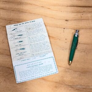 Vintage Ty-Rite Fish-Hook Holder Green Reaser Enterprises Fishing Knot Tool